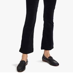 Black velvet High Rise Slim Fit Flare Crop Adriano Goldsmith NWT 23